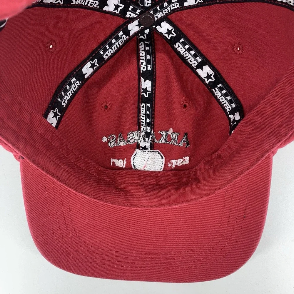 Arkansas 1871 Hat Razorbacks Hogs Red Starter Adjustable Strapback Baseball Cap